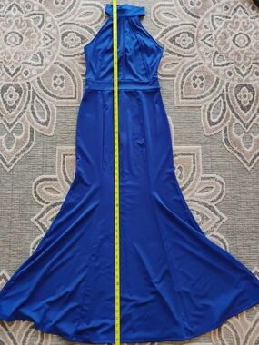 Amazon Royal Blue Halter Maxi Gown
